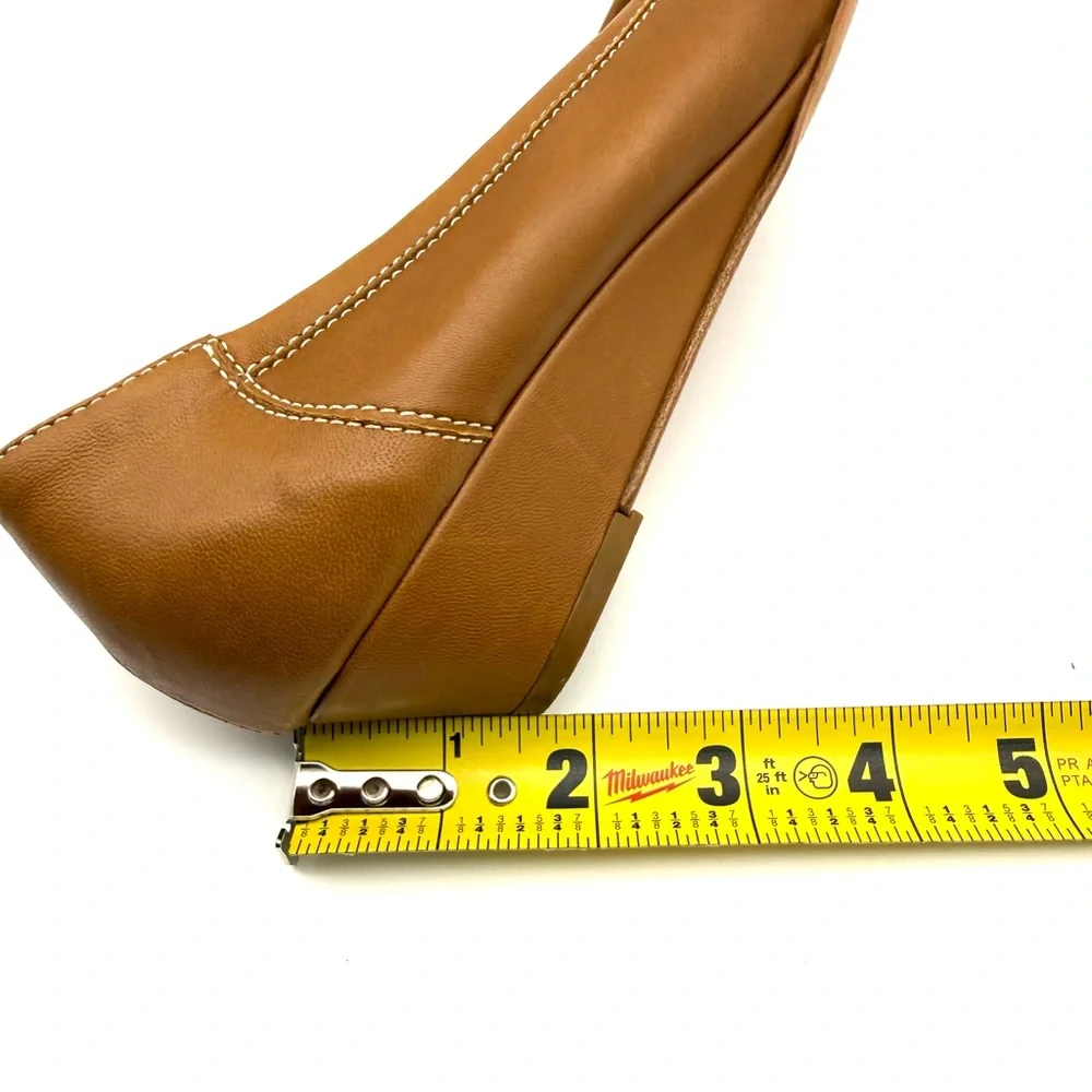 AGL Attilio Giusti Lemobruni Monika Cap Toe Wedge Brown Leather Braided EU 39